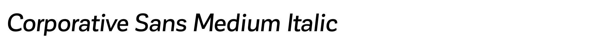 Corporative Sans Medium Italic image